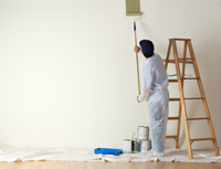 Painting a wall using emulsion